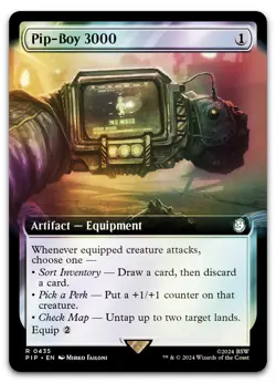Pip-Boy 3000 (Extended Art) #435 (Foil) (NM) Fallout PIP Magic MTG - Image 1