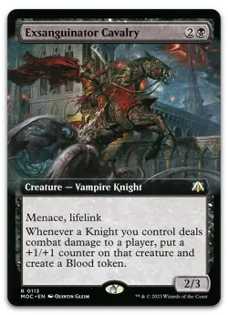 Exsanguinator Cavalry (Extended Art) #113 NM March of the Machine MOC Magic MTG - Image 1