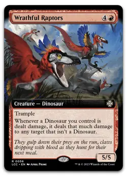 Wrathful Raptors (Extended Art) #56 (NM) Lost Caverns of Ixalan LCC Magic MTG - Image 1