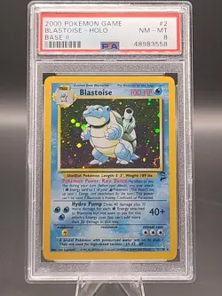 1999 Pokemon Base Set 2 Blastoise Holo #2/130 - PSA 8 NEAR MINT / MINT - Image 1