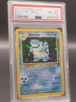 1999 Pokemon Base Set 2 Blastoise Holo #2/130 - PSA 8 NEAR MINT / MINT - Image 2