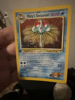 Pokemon TCG 1st Edition Gym Heroes Holo Misty's Tentacruel 10/132 DOUBLE SWIRL - Image 2