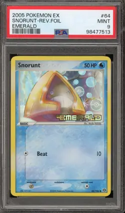Pokemon Snorunt EX Emerald Reverse Holo #64 PSA 9 Mint - Image 1