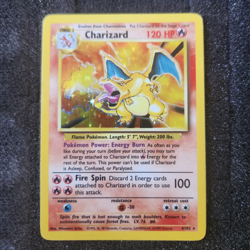 Pokemon TCG Base Set Unlimited Charizard 4/102 Holo Foil - Heavily Played - Image 1