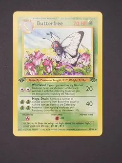 Pokemon 1st Edition Butterfree Uncommon Jungle 33/64 NM - Image 1
