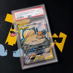 2019 Pokemon Sun & Moon Full Art Eevee & Snorlax GX Team Up #171 PSA 10 Gem Mint - Image 2