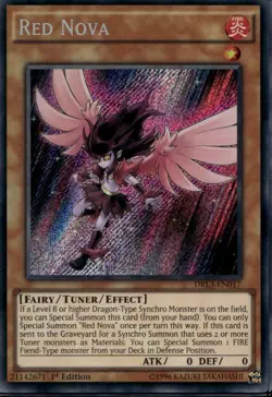 Red Nova 1st Ed Secret Rare DRL3-EN017 Yu-Gi-Oh! - Image 1