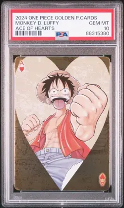 PSA10 ONE PIECE GOLDEN PLAYING CARDS THE STRAW HAT CREW MONKEY D. LUFFY - Image 1