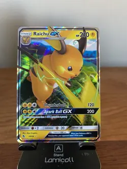 Pokemon Card Raichu GX 20/68 Ultra Rare Hidden Fates Series (NM) English - Image 1