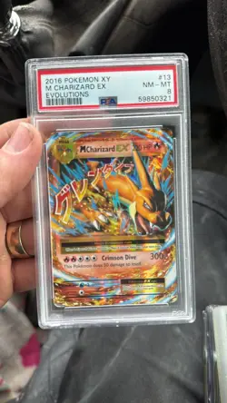 M Charizard EX XY Evolutions 13/108 2016 Holo Pokemon Card TCG PSA 8 - Image 1