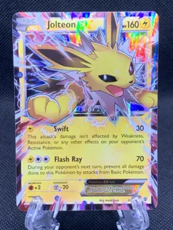 Pokemon TCG Jolteon-EX Holo Rare Card Generations 28/83 LP - Image 1