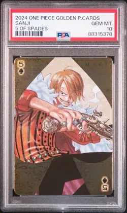 PSA10 ONE PIECE GOLDEN PLAYING CARDS THE STRAW HAT CREW SANJI - Image 1