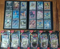 Pokemon Holiday Bundle 18 Card LOT + 6 Phantasmal Flames Blister Packs - Image 1
