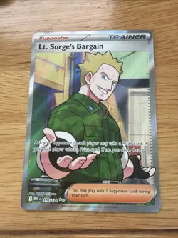 Lt. Surge’s Bargain Full Art 170/132 MEG Mega Evolution English Pokemon TCG - Image 1