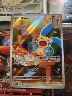 Pokemon TCG Minun 194/182 Paradox Rift Holo *Near Mint* - Image 1