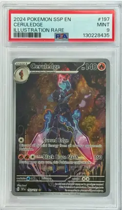 Price Reduced 2024 POKEMON SSP EN #197 CERULEDGE PSA 9 SURGING SPARKS - Image 1