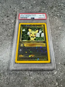 Pokemon TCG Cards Pichu 35 WOTC Black Star Promo Reverse Holo PSA 8 NM-MT STRONG - Image 1
