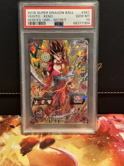 PSA 10 GEM-MT Vegito UM5-SEC Super Dragon Ball Heroes Card SDBH DBS Holo Foil - Image 1
