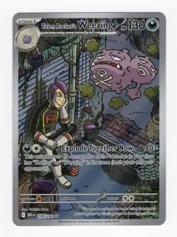 Pokemon TCG Team Rocket's Weezing Destined Rivals Illustration Rare Card 199/182 - Image 1