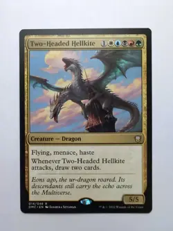 MTG Two-Headed Hellkite (DMC) Commander: Dominaria United Regular Rare 014/048 - Image 1