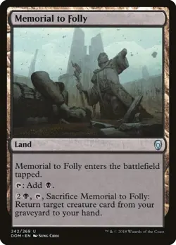 MTG Magic DOM Dominaria - 1x EN EX 242 U Memorial to Folly - Image 1