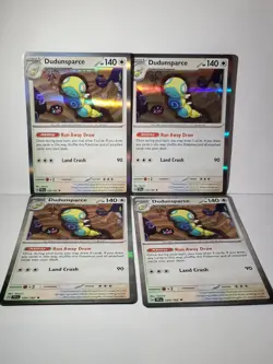 Dudunsparce 129/162 Temporal Forces Pokemon TCG 4x Playset May Have Reverse Holo - Image 1
