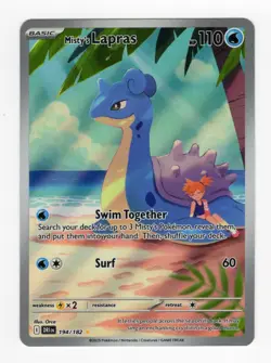 Pokemon TCG: Misty's Lapras 194/182 Destined Rivals Illustration Rare - Image 1