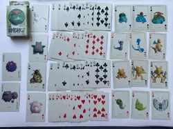1998 Japanese Pokemon Stadium N64 3D Poker Playing Cards Green Complete Deck - Image 1