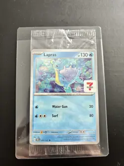 Pokemon Stellar Crown Lapras 031/142 7-11 Seven Eleven Stamp Promo Card Sealed! - Image 1