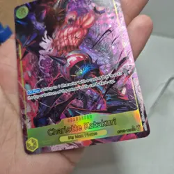 One Piece Charlotte Katakuri Card Alt Art OP03-123 Yellow SEC English TCG PRB-01 - Image 4