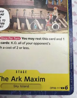 ✨1c Start✨ The Ark Maxim OP06-117 C One Piece Trading Card Game 🪭 - Image 2