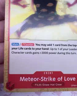 ✨1c Start✨ Meteor-Strike Of Love OP06-017 C One Piece Trading Card Game 🪭 - Image 5