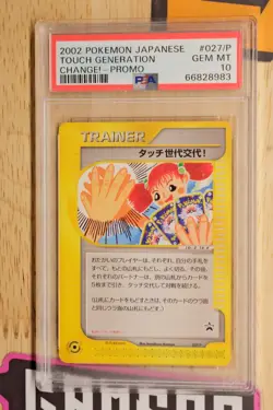 Pokemon PSA 10 GEM MINT 2002 Touch Generation Change! Japanese Promo Card 027/P - Image 1