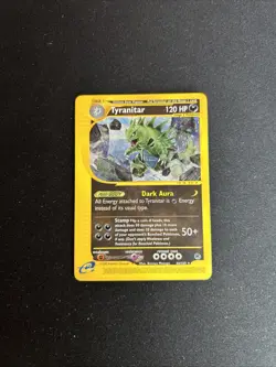 Pokemon TCG Expedition Tyranitar Card 66/165 Non-Holo Rare E Reader Vintage NM - Image 2