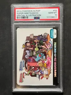 PSA 10 Gem Mint Super Himitsukichi Scrap Card Pokemon XY Special Illustration - Image 1