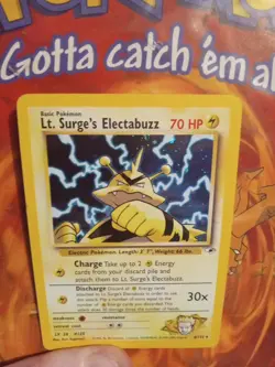 Pokemon TCG Lt. Surge's Electabuzz Gym Heroes 6/132 Holo Unlimited Rare Card - Image 1