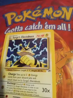 Pokemon TCG Lt. Surge's Electabuzz Gym Heroes 6/132 Holo Unlimited Rare Card - Image 3