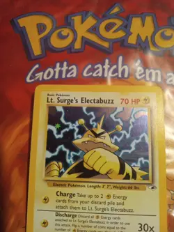 Pokemon TCG Lt. Surge's Electabuzz Gym Heroes 6/132 Holo Unlimited Rare Card - Image 4