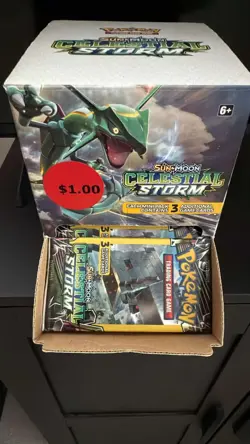 Pokemon Sun And Moon Celestial Storm 96 Count 3-Card Packs In Gravity Feed Box - Image 2