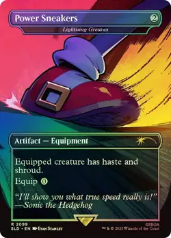 Lightning Greaves Foil Sonic the Hedgehog Secret Lair NM MTG - Image 1