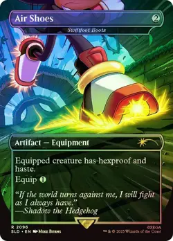 Swiftfoot Boots Foil Sonic the Hedgehog Secret Lair NM MTG - Image 1