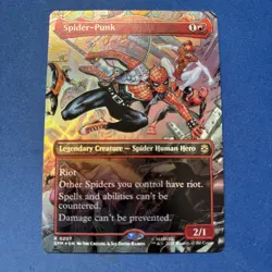 MTG Marvel's Spider-Man Spider-Punk 0207 Borderless Rare Foil - Image 1