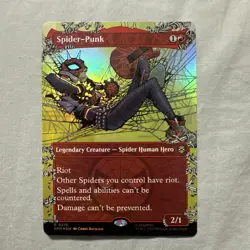 Spider-Punk [Foil] 210 MTG Marvel's Spider-Man Rare Borderless Foil NM - Image 1