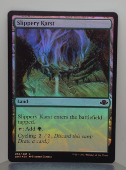 Foil Slippery Karst - DMR - 256/261 - Dominaria Remastered - Image 1