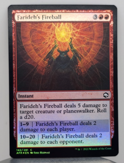 Foil - Farideh's Fireball - Adventures in the Forgotten Realms (AFR) - Image 1