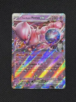 Pokemon TCG TEAM ROCKET’S MEWTWO EX 216 Black Star Promo SV Destined Rivals - Image 1