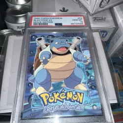 1999 TOPPS POKEMON #E9 BLASTOISE BLACK LOGO PSA 10 GEM MINT G3076 - Image 1
