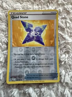 QUAD STONE 2022 Pokemon Silver Tempest REVERSE HOLO Uncommon POKEMON 163/195 - Image 1