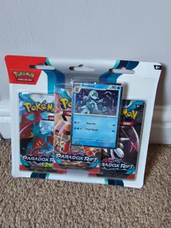 Pokemon Scarlet & Violet Paradox Rift Blister 3 Booster Packs Arctibax Promo - Image 1