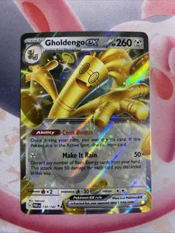 Gholdengo ex 139/182 Scarlet & Violet: Paradox Rift Double Rare Pokemon TCG - NM - Image 1